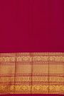 Kancheepuram Silk Magenta Saree With All Over Zari Lines Self Border