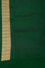Fancy Matka Silk Bottle Green Saree With Florals And Leaves Body