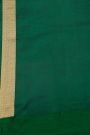 Fancy Matka Silk Bottle Green Saree With Florals And Leaves Jaal Body