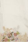 Fancy Tissue Gold Saree With Florals In Thread Work Body