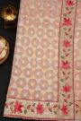 Fancy Tissue Onion Pink Saree With Geometrical Buttis Body