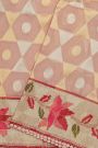 Fancy Tissue Onion Pink Saree With Geometrical Buttis Body