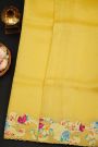 Fancy Kora Yellow Saree With Patch Work Border