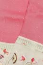 Fancy Kora Pink Saree With Pichwai Cows And Florals Border