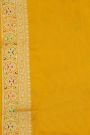 Banarasi Silk Yellow Saree With All Over Florals In Meenakari Weave