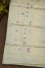 Banarasi Silk Light Grey Saree With Florals In Meenakari Weave