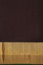 Kancheepuram Silk Maroon Saree With Florals And Leaves In Zari Checks Body And Traditional Kaddi Border