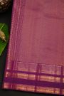 Kancheepuram Vintage Silk Lavender Saree With Diamonds In Lines Border
