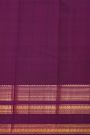 Kancheepuram Vintage Silk Lavender Saree With Diamonds In Lines Border