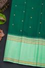 Kancheepuram Silk Green Saree With Florals And Buttis Body