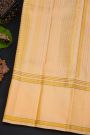 Kancheepuram Silk Orange Saree With Buttis Body
