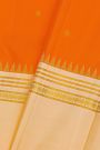 Kancheepuram Silk Orange Saree With Buttis Body