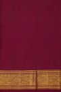 Kancheepuram Silk Cream Saree With Contrast Florals And Buttis Border