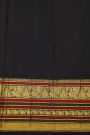 Kancheepuram Silk Orange Saree With Contrast Florals And Peacocks Border