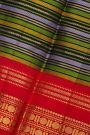 Kancheepuram Silk Multi-Colour Saree With Zari Body