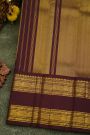 Kancheepuram Silk Dual Colour Saree With Traditional Temple Border
