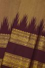 Kancheepuram Silk Dual Colour Saree With Traditional Temple Border