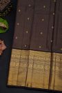 Kancheepuram Silk Dual Colour Saree With Self Diamonds In Zari Florals And Peacocks Border