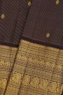 Kancheepuram Silk Dual Colour Saree With Self Diamonds In Zari Florals And Peacocks Border