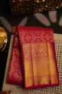 Kancheepuram Silk Dual Colour Saree With Floral Body Self Border