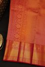 Kancheepuram Silk Dual Colour Saree With Floral Body Self Border