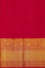 Kancheepuram Silk Dual Colour Saree With Floral Body Self Border