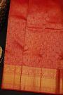 Kancheepuram Silk Red Saree With Florals Body Self Border