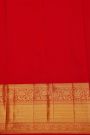 Kancheepuram Silk Red Saree With Florals Body Self Border