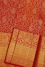 Kancheepuram Silk Red Saree With Self Border
