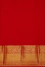 Kancheepuram Silk Red Saree With Self Border