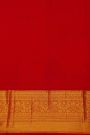 Kancheepuram Silk Red Saree With Floral Brocade Pallu