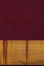 Kancheepuram Silk Burgundy Saree With Floral Brocade Pallu