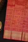 Kancheepuram Silk Dual Colour Saree With Florals Body Self Border
