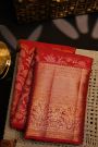 Kancheepuram Silk Maroon Saree With Floral Brocade Pallu