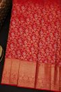 Kancheepuram Silk Maroon Saree With Floral Brocade Pallu