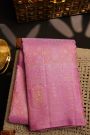Kancheepuram Silk Lavender Saree With All Over Florals Body Self Border
