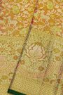 Kancheepuram Silk Dual Colour Saree With Tissue Meenakari Border