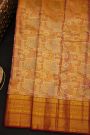 Kancheepuram Silk Dual Colour Saree With Florals Body Contrast Border