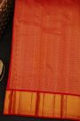 Kancheepuram Silk Red Saree With Florals Body Self Border
