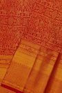 Kancheepuram Silk Maroon Saree With Animals Body Self Border