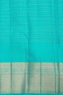Kancheepuram Silk Sea Blue Saree With Checks And Buttis Body Jaal Border