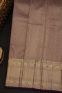 Kancheepuram Silk Purple Saree With Elephants Self Border