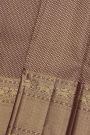 Kancheepuram Silk Purple Saree With Elephants Self Border