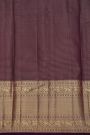 Kancheepuram Silk Purple Saree With Elephants Self Border