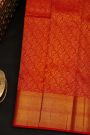 Kancheepuram Silk Red Saree With Floral Body Bridal Border Saree