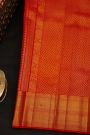 Kancheepuram Silk Red Saree With Floral Body Bridal Border Saree