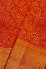 Kancheepuram Silk Red Saree With Floral Body Bridal Border Saree