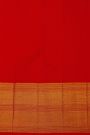 Kancheepuram Silk Red Saree With Floral Body Bridal Border Saree