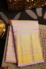 Kancheepuram Silk Lavender Saree With Vintage Body Self Border