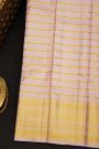 Kancheepuram Silk Lavender Saree With Vintage Body Self Border